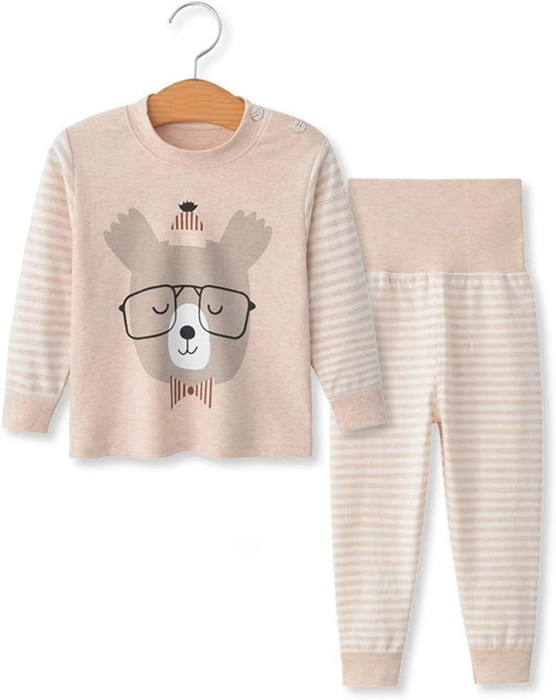 100% Organic Cotton Baby Boys Girls Pajamas Set Long Sleeve Sleepwear(3-4T,Pattern 1(High Belly)) - Baby Organic