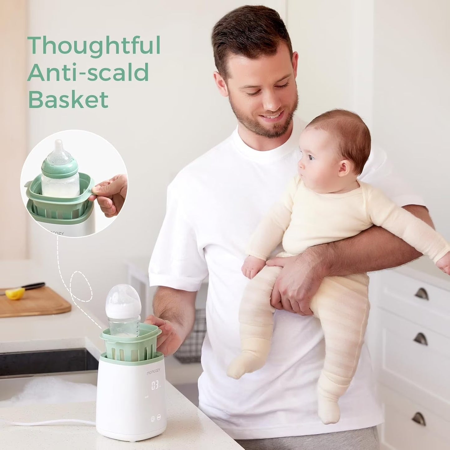 Baby Bottle Warmer, 6-In-1 Baby Milk Warmer with Smart Temperature Control, Breastmilk Warmer, Fast Baby Food Heater, Steam Sterilizer - Baby Organic