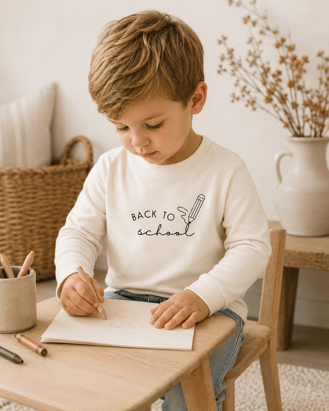 Back To School Organic Kids T-Shirt Long Sleeve - Baby Organic