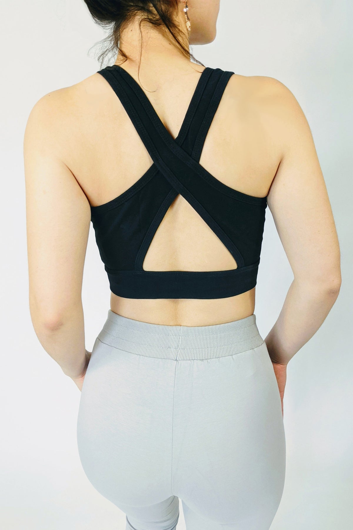 Black Organic Cotton Bra – Soft Everyday Comfort Bralette