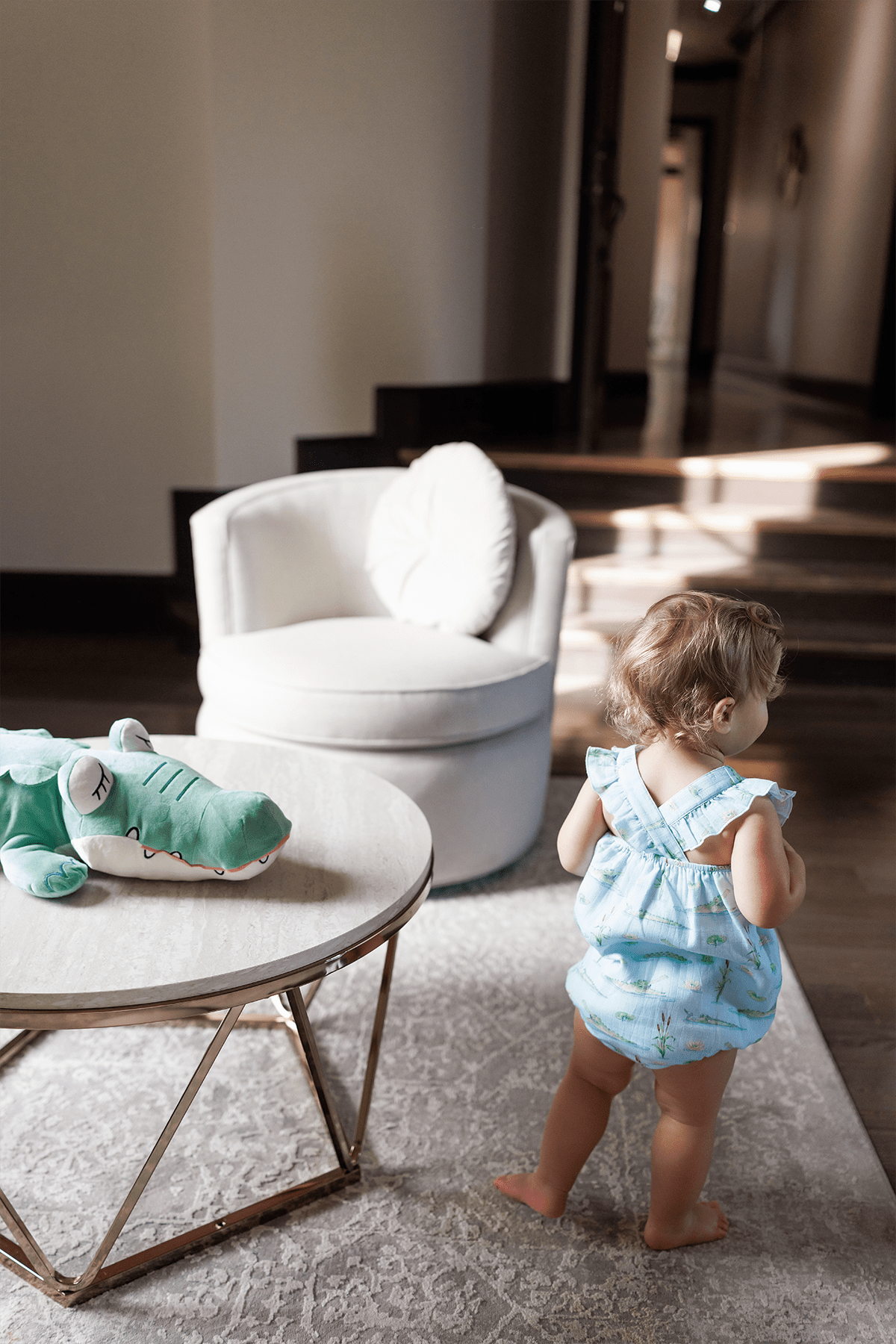 Gator Games Organic Muslin Bubble Romper - Baby Organic