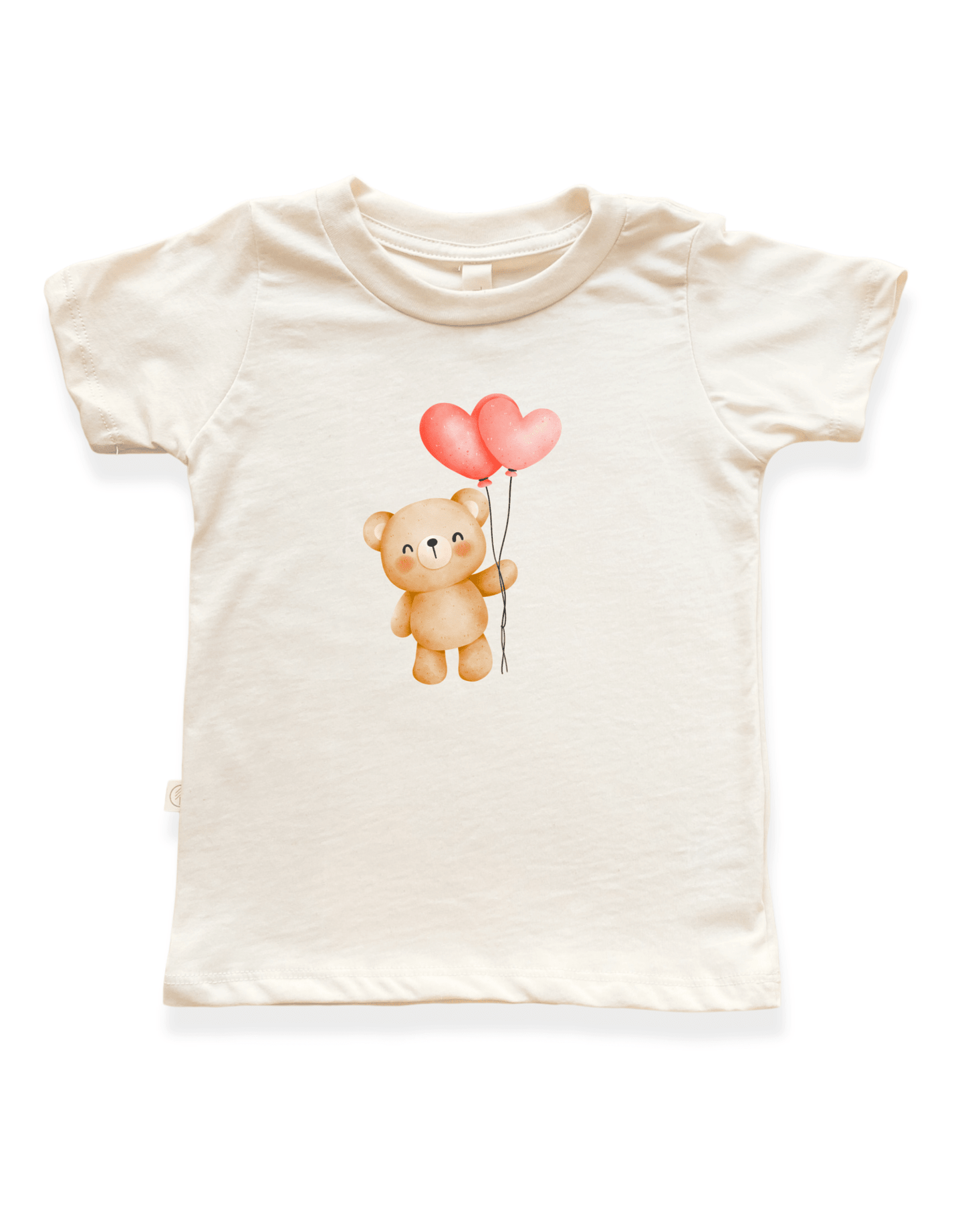 Heart Balloon Bear Organic Kids T-shirt - Baby Organic