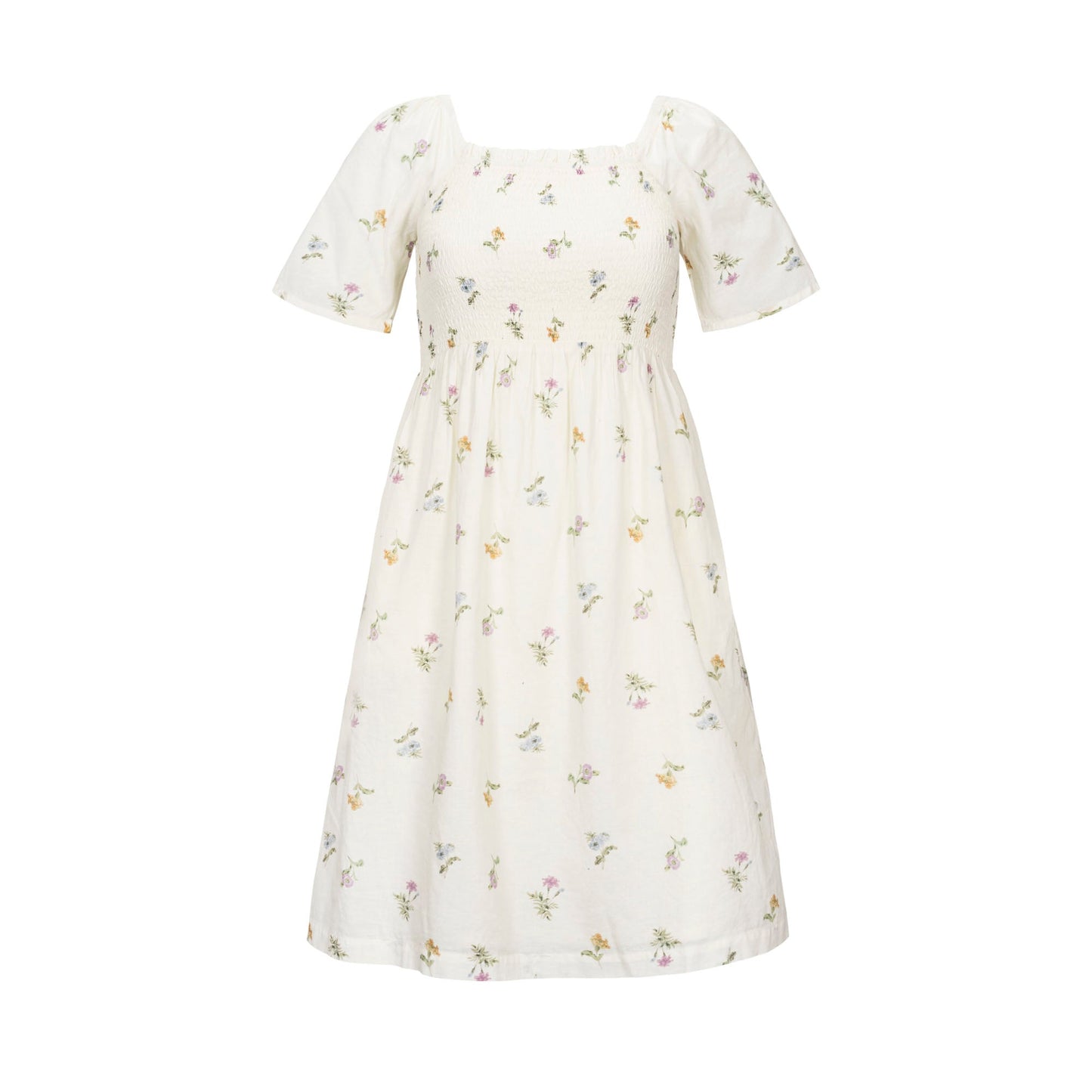 Organic Bell Sleeve Smocked Dress soft organic cotton elegant dress