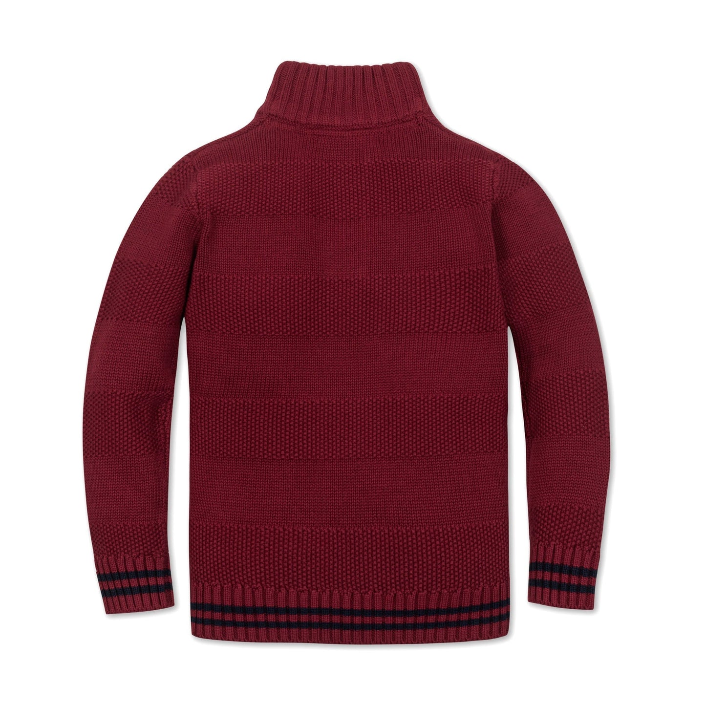 Organic Mock Neck Stripe Sweater soft organic cotton knit striped design