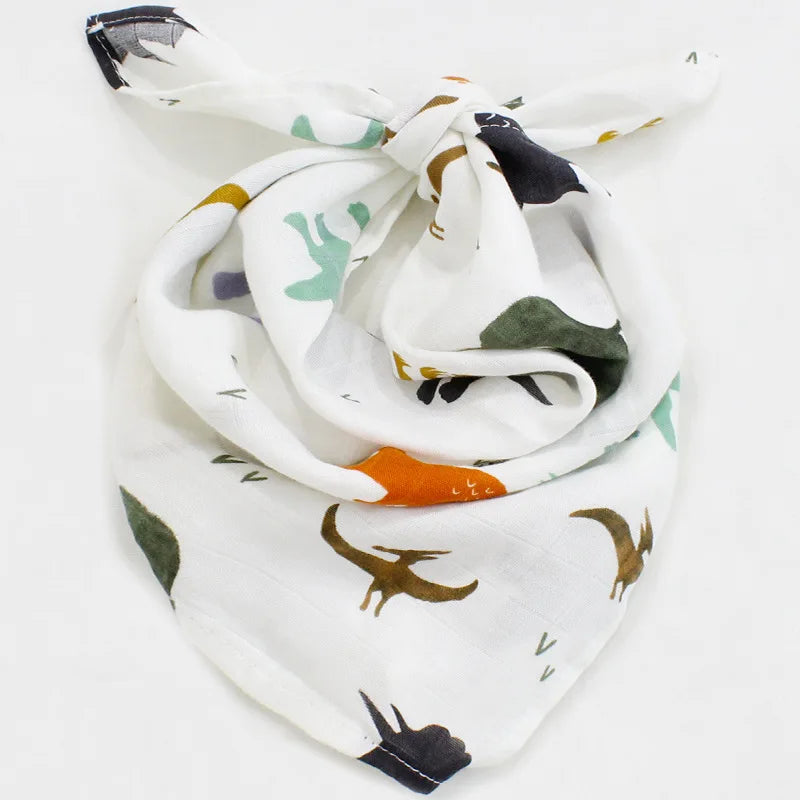 Hot Sale Baby Blankets Newborn Soft Organic Cotton Baby Bibs Muslin Swaddle Wrap Feeding Burp Cloth Towel Scarf Baby Stuff
