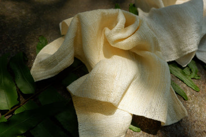 100% Natural Mulberry Handwoven Silk Face Towel/Organic Vietnamese Wash Cloth for Sensitive Skin/Raw Silk Face Cloth for Babies - Baby Organic