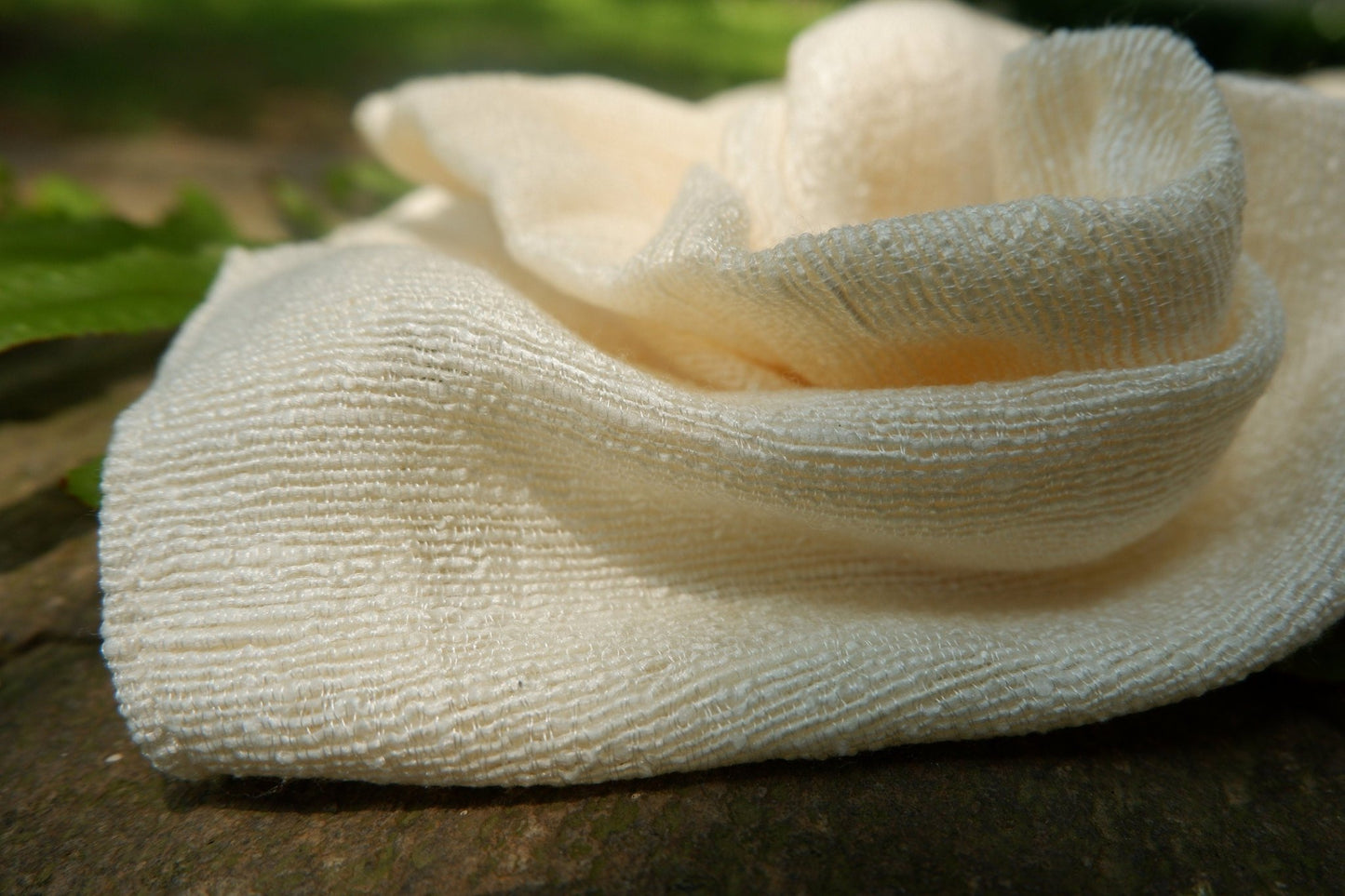 100% Natural Mulberry Handwoven Silk Face Towel/Organic Vietnamese Wash Cloth for Sensitive Skin/Raw Silk Face Cloth for Babies - Baby Organic