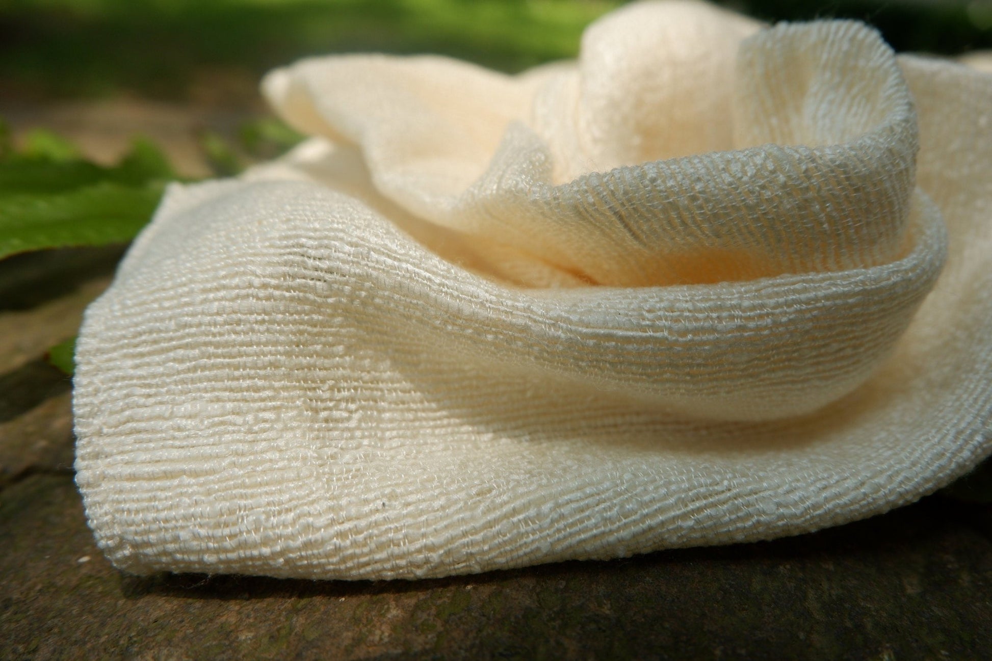 100% Natural Mulberry Handwoven Silk Face Towel/Organic Vietnamese Wash Cloth for Sensitive Skin/Raw Silk Face Cloth for Babies - Baby Organic