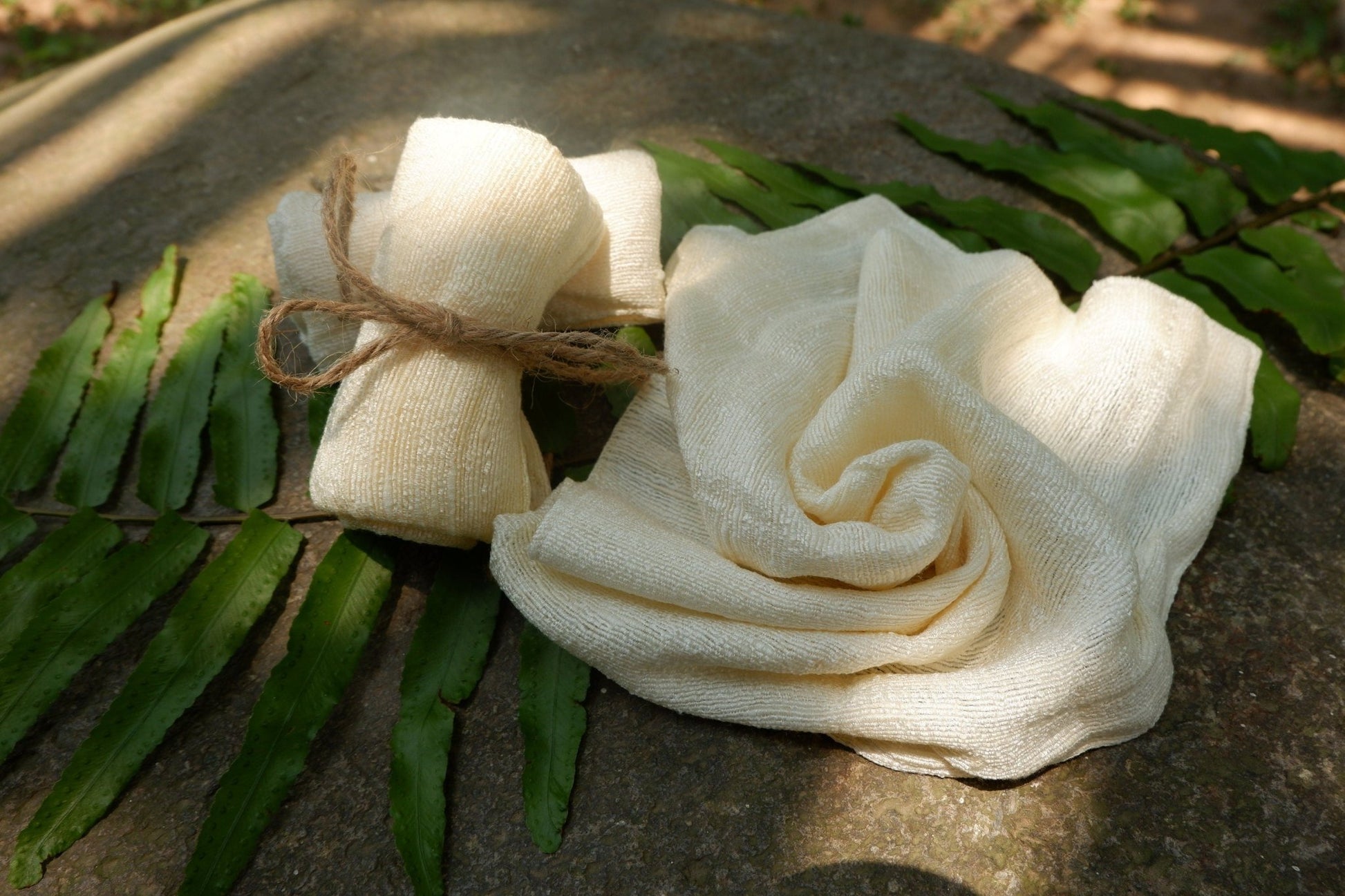 100% Natural Mulberry Handwoven Silk Face Towel/Organic Vietnamese Wash Cloth for Sensitive Skin/Raw Silk Face Cloth for Babies - Baby Organic