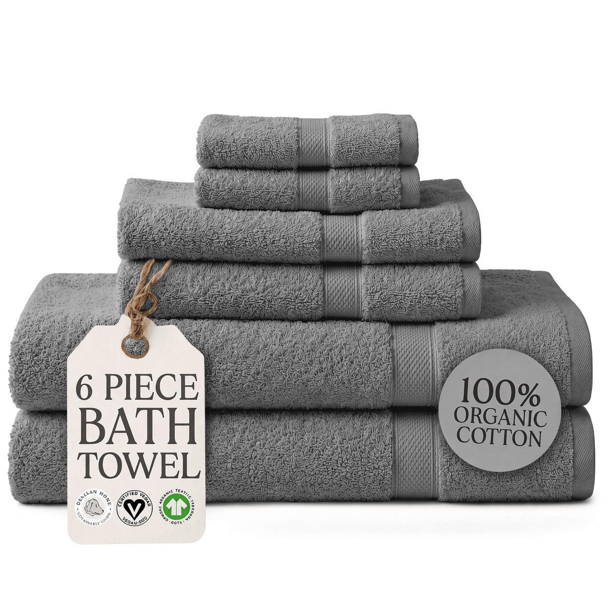 100% Organic Cotton Bath Towels Collection - Baby Organic