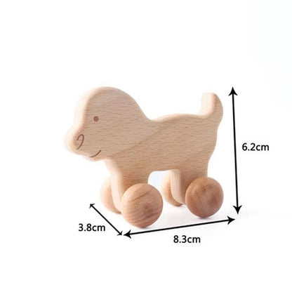 1Pc Organic Beech Wooden Car for Babies BPA Free Montessori Toys Wooden Rattle Brain Game Toys Handmade Crafts Gift Child Block - Baby Organic