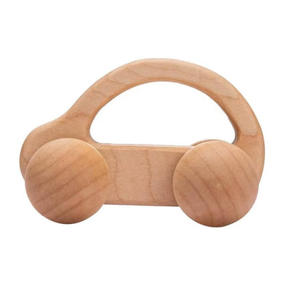 1Pc Organic Beech Wooden Car for Babies BPA Free Montessori Toys Wooden Rattle Brain Game Toys Handmade Crafts Gift Child Block - Baby Organic
