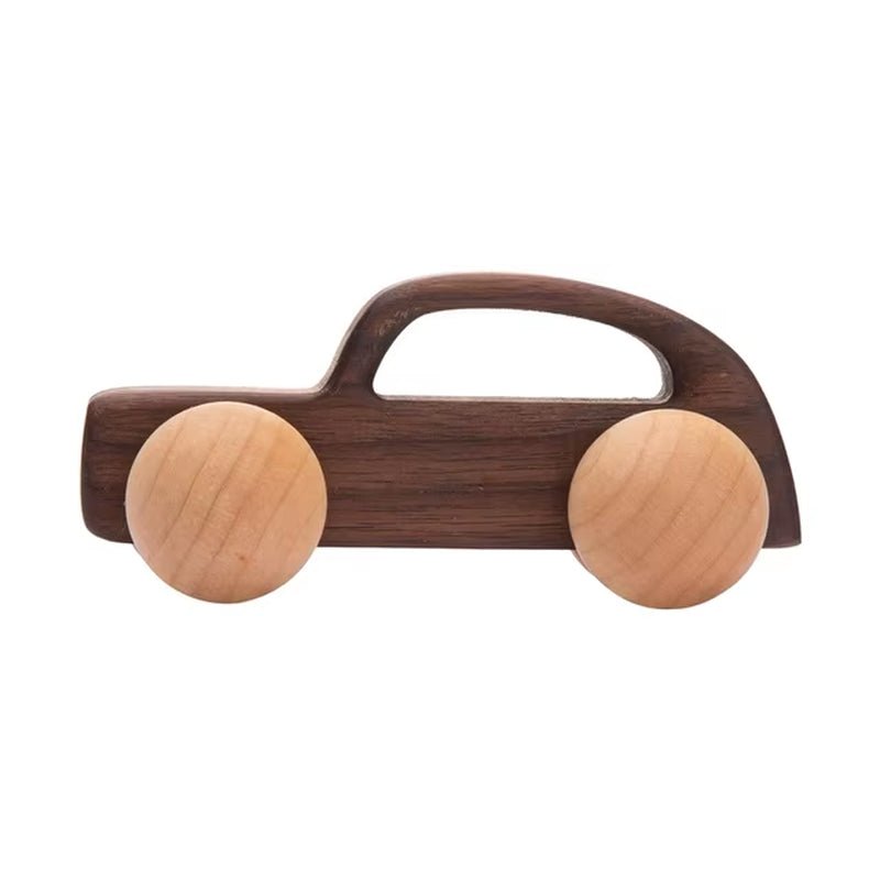 1Pc Organic Beech Wooden Car for Babies BPA Free Montessori Toys Wooden Rattle Brain Game Toys Handmade Crafts Gift Child Block - Baby Organic