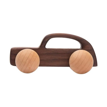 1Pc Organic Beech Wooden Car for Babies BPA Free Montessori Toys Wooden Rattle Brain Game Toys Handmade Crafts Gift Child Block - Baby Organic