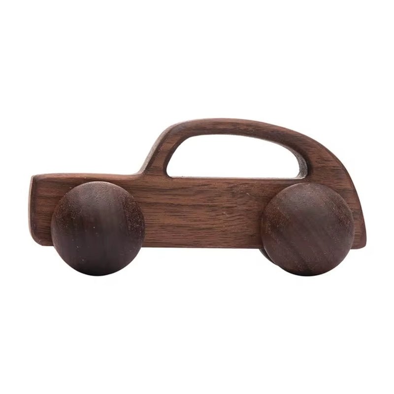 1Pc Organic Beech Wooden Car for Babies BPA Free Montessori Toys Wooden Rattle Brain Game Toys Handmade Crafts Gift Child Block - Baby Organic