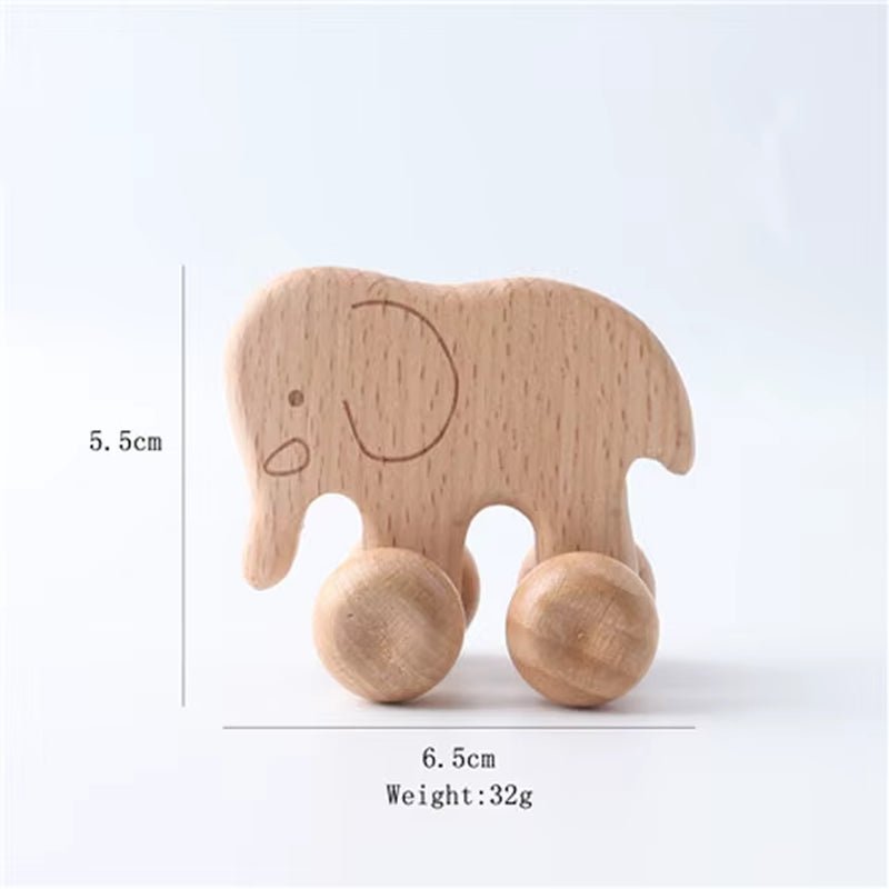 1Pc Organic Beech Wooden Car for Babies BPA Free Montessori Toys Wooden Rattle Brain Game Toys Handmade Crafts Gift Child Block - Baby Organic
