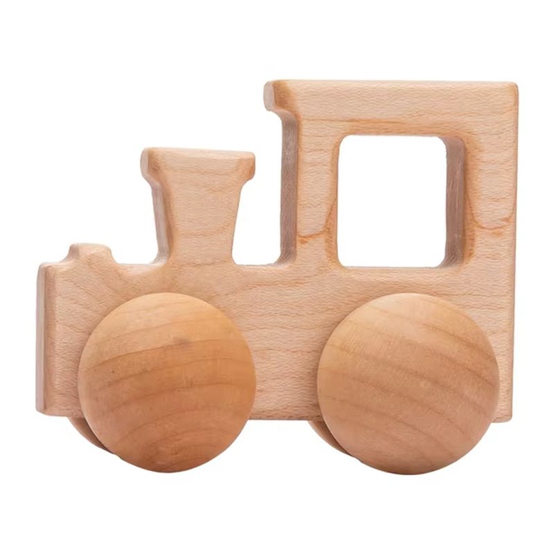 1Pc Organic Beech Wooden Car for Babies BPA Free Montessori Toys Wooden Rattle Brain Game Toys Handmade Crafts Gift Child Block - Baby Organic