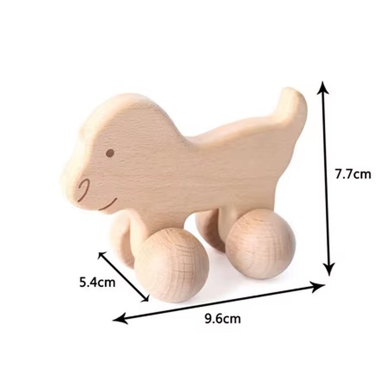 1Pc Organic Beech Wooden Car for Babies BPA Free Montessori Toys Wooden Rattle Brain Game Toys Handmade Crafts Gift Child Block - Baby Organic