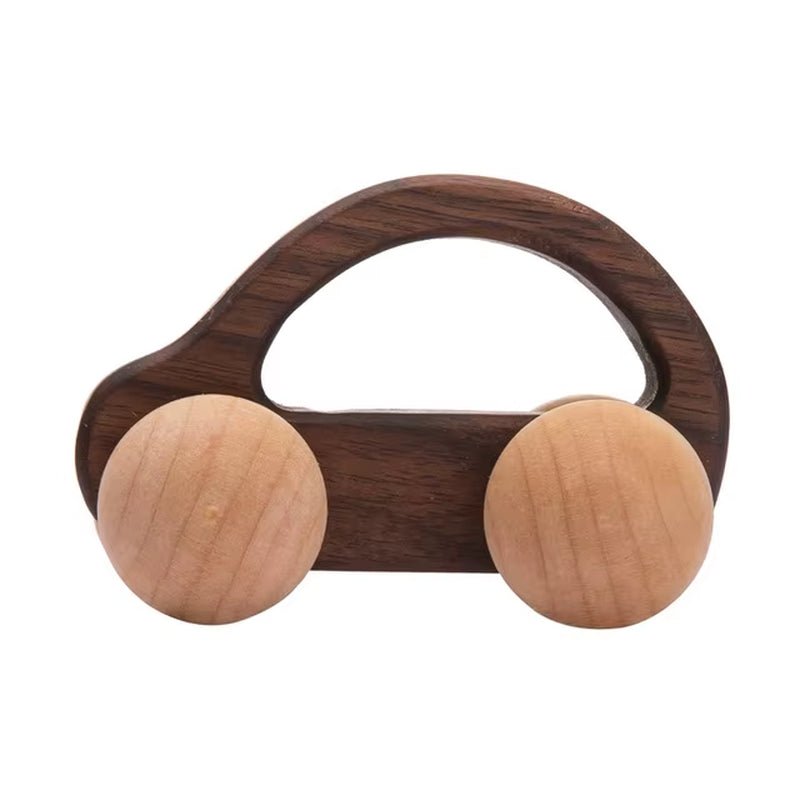 1Pc Organic Beech Wooden Car for Babies BPA Free Montessori Toys Wooden Rattle Brain Game Toys Handmade Crafts Gift Child Block - Baby Organic