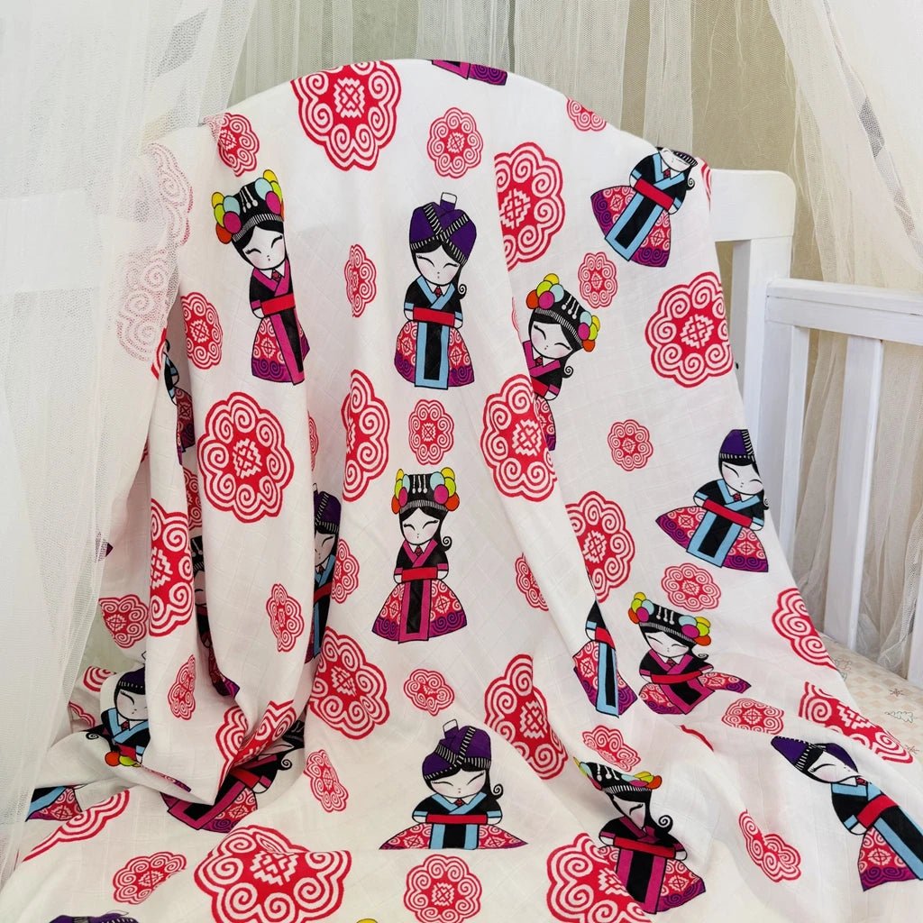 2026 New Organic Cotton Paris Swaddle Blanket Popular Styles Customize Designs for Baby Wrap Comforter - Baby Organic