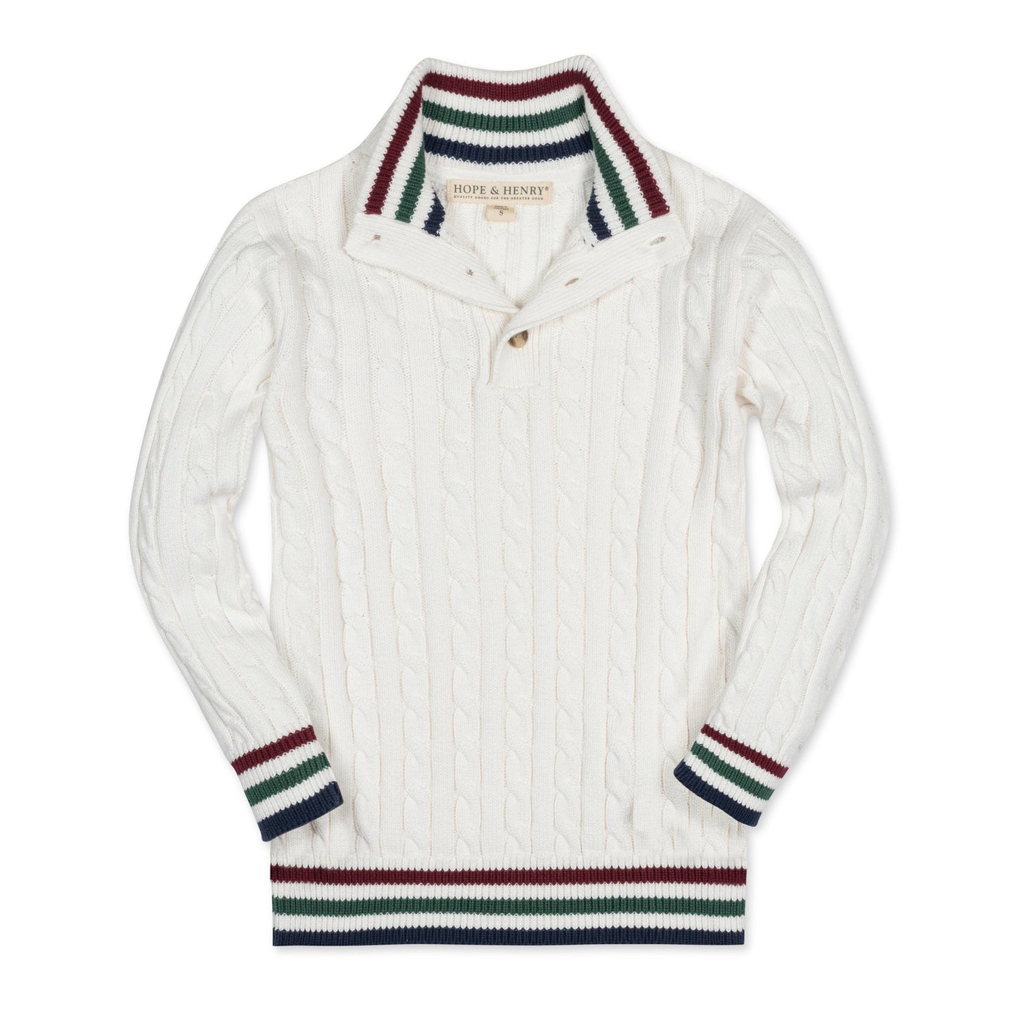 Organic Mock Neck Cable Sweater - Baby