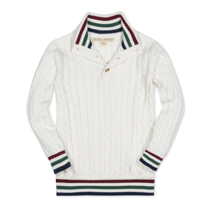 Organic Mock Neck Cable Sweater - Baby