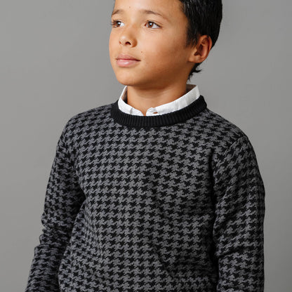 Organic Intarsia Crew Neck Sweater - Baby