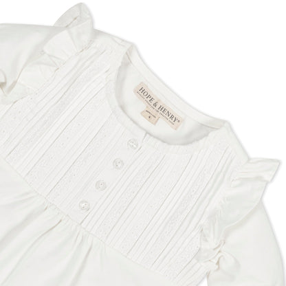 Organic Pintuck Flutter Knit Top