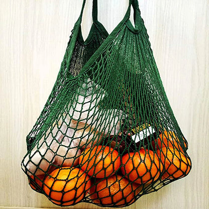 Reusable Grocery Bags Eco-Friendly Organic Cotton Mesh Tote Bags Portable Net String Bag for Shopping Storage Fruit Vegetable