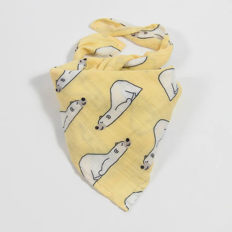 Hot Sale Baby Blankets Newborn Soft Organic Cotton Baby Bibs Muslin Swaddle Wrap Feeding Burp Cloth Towel Scarf Baby Stuff