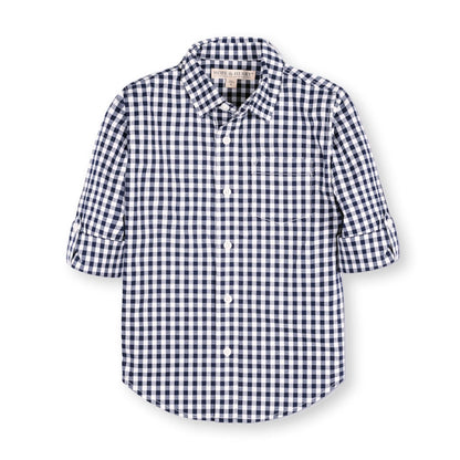 Organic Stretch Poplin Roll-Up Shirt - Baby