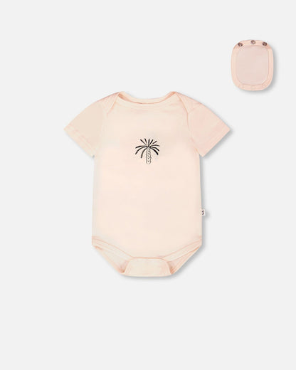 Evolutive Organic Cotton Jersey 3 Pack Onesie Peach