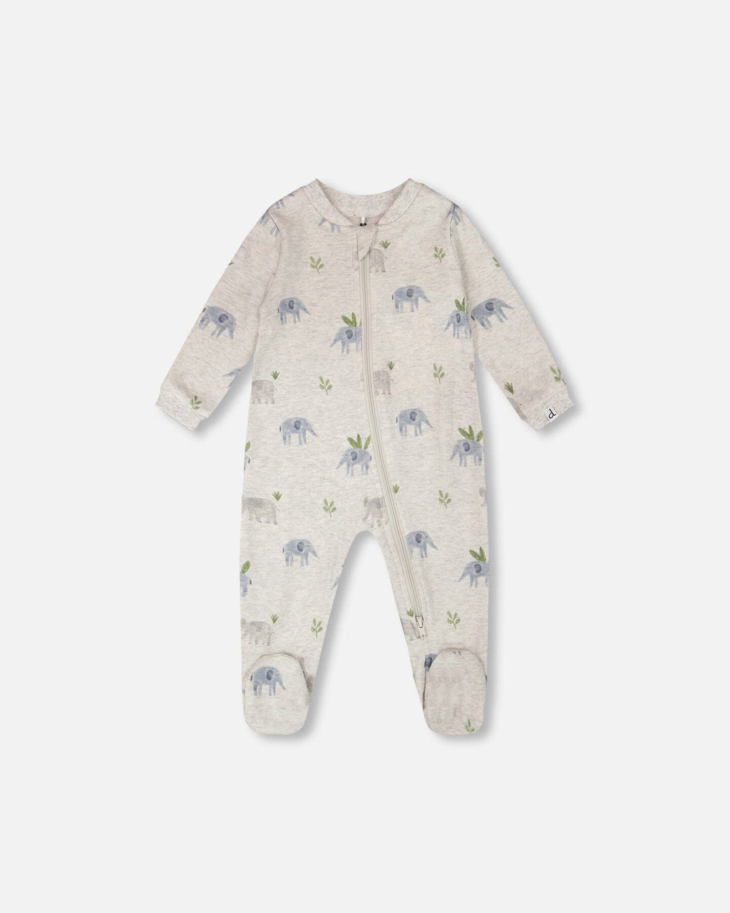 Organic Cotton Baby Pajama | Grey Elephant Print | Baby Organic Co