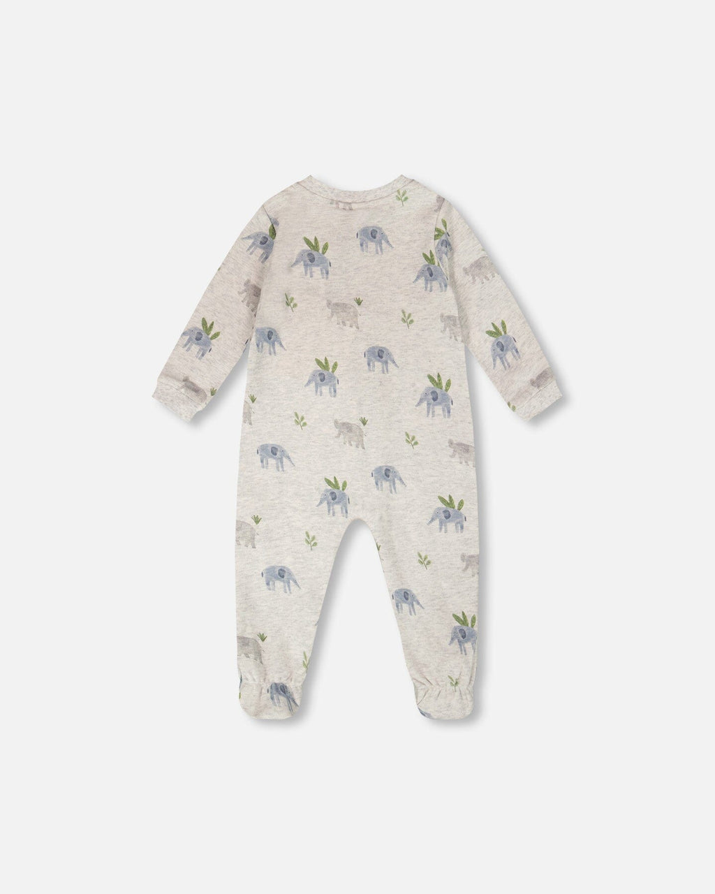 Organic Cotton Baby Pajama | Grey Elephant Print | Baby Organic Co