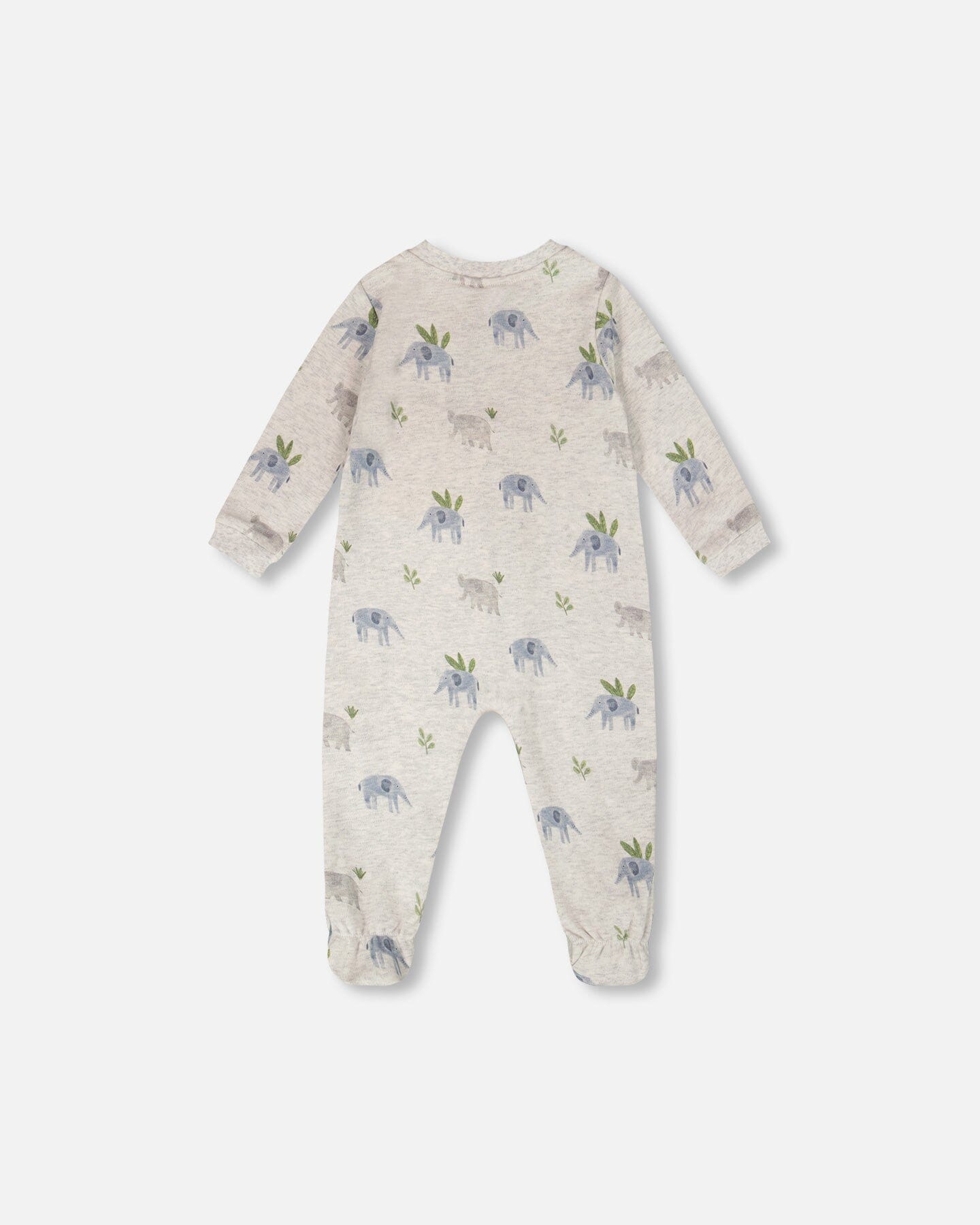 Organic Cotton Baby Pajama | Grey Elephant Print | Baby Organic Co