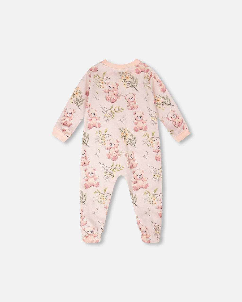 Organic Cotton Baby Pajama | Pale Pink Bear Print | Baby Organic Co