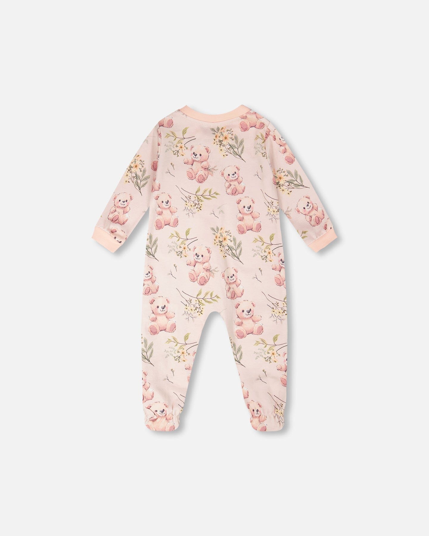 Organic Cotton Baby Pajama | Pale Pink Bear Print | Baby Organic Co