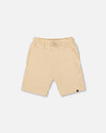 Organic Cotton Baby Shorts | Solid Beige | Baby Organic Co