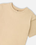 Organic Cotton Baby T-Shirt | Solid Beige | Baby Organic Co