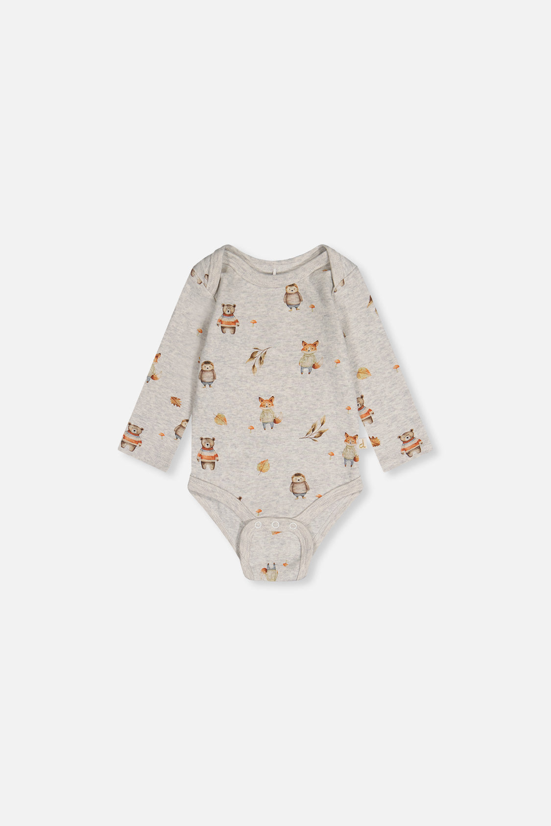 Organic Cotton Onesie Beige Animal Print