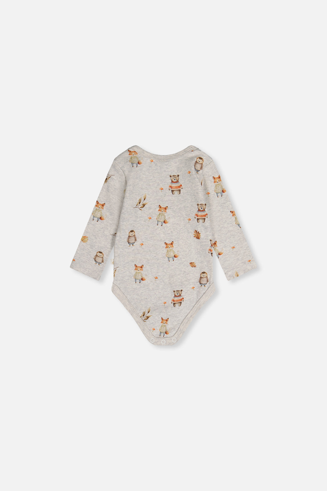 Organic Cotton Onesie Beige Animal Print