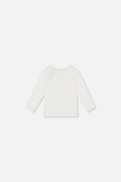 Baby Organic Cotton Long Sleeve T-Shirt Off-White