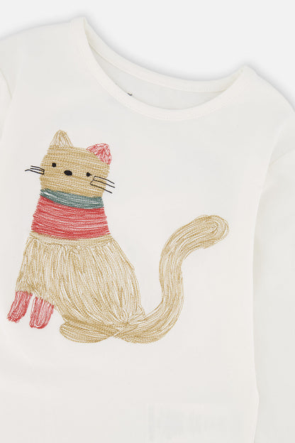 Baby Organic Cotton Long Sleeve T-Shirt Off-White