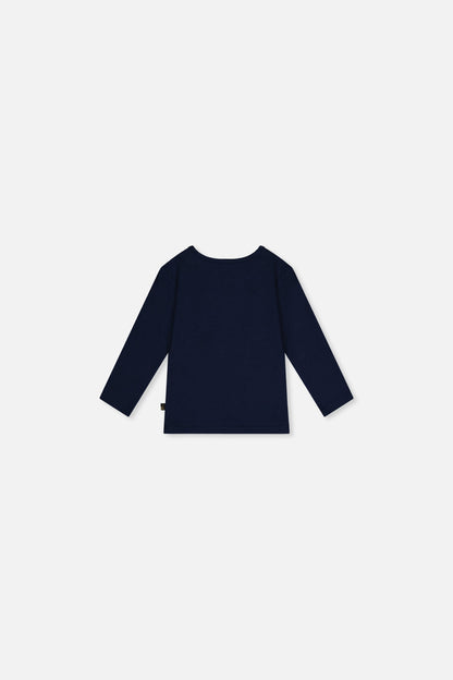 Baby Organic Cotton T-Shirt Royal Blue And Pink