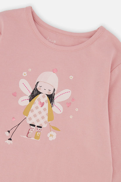 Baby Organic Cotton T-Shirt Pale Dusty Pink
