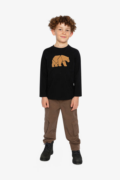Organic Cotton Jersey T-Shirt Black And Beige