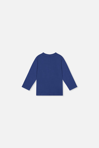 Baby Long Sleeve Organic Cotton T-Shirt Blue