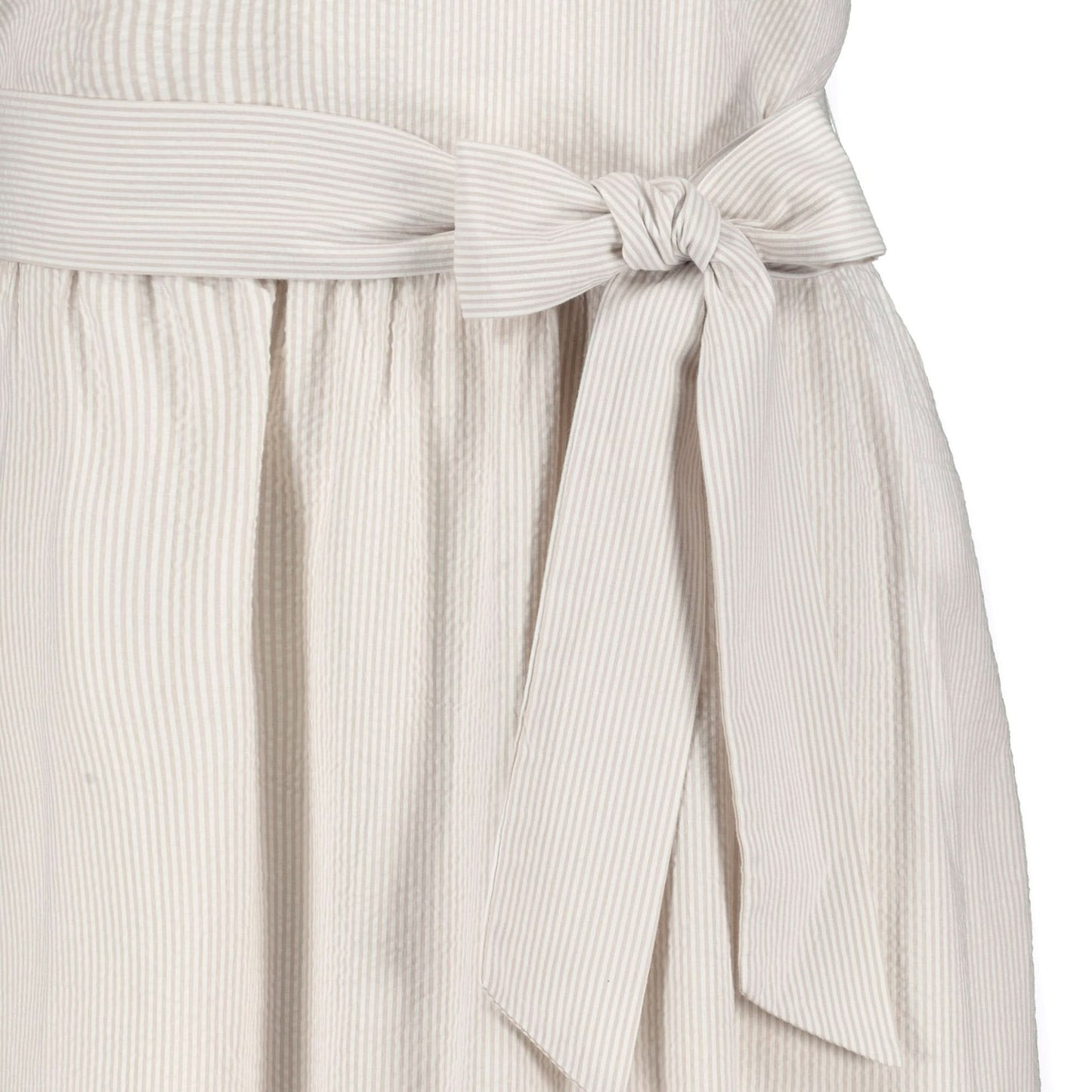 A-Line Organic Dress with Sash Taupe - Baby Organic