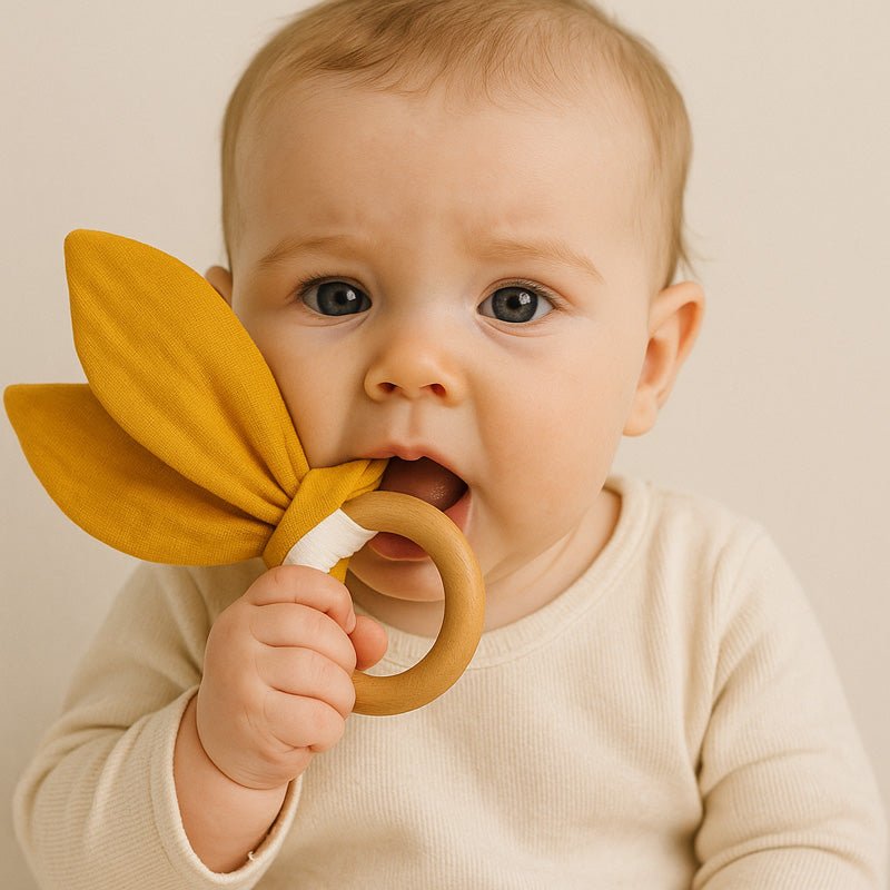Anneau de Dentition en Coton Bio Honey - Baby Organic