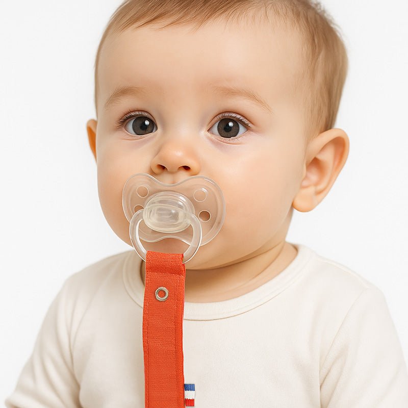 Attache Tétine en Coton Bio Fraise - Baby Organic
